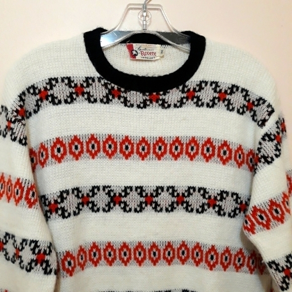 Sportswear By Revere Vareloft Knit Acrylic Geometric Pattern Sweater uni… - Picture 2 of 8